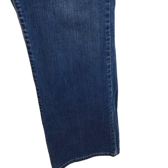 Levis 512 Perfectly Slimming Bootcut Jeans Dark Wash Cotton Blend Size 14M - Picture 4 of 8